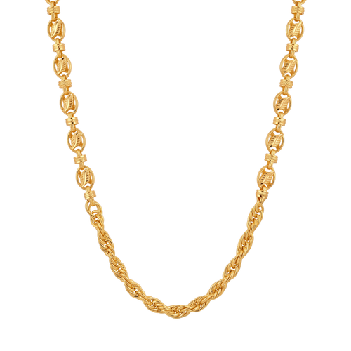 Textured Link Gold Chain