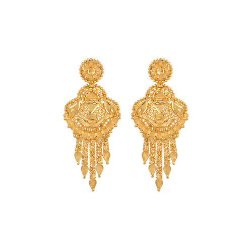 Elegant Filigree Gold Earrings