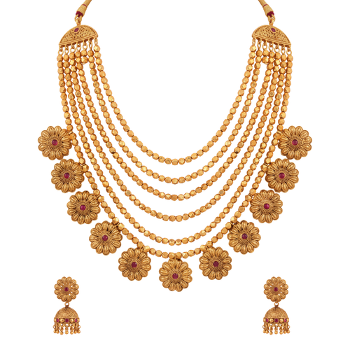 Phuldhara Necklace Set – Heritage 24K Gold Layered Necklace Set by Ritvaa