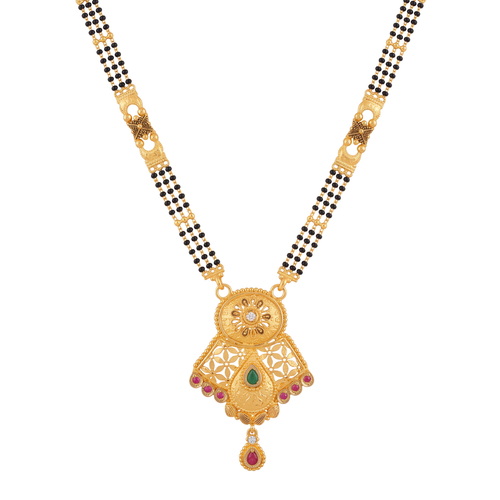 Saundarya Three-Strand 24K Gold-Layered Mangalsutra