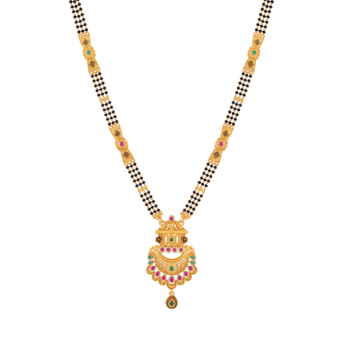 Anirveda Three-Strand 24K Gold-Layered Mangalsutra
