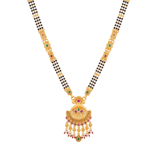 Mudita Three-Strand 24K Gold-Layered Mangalsutra