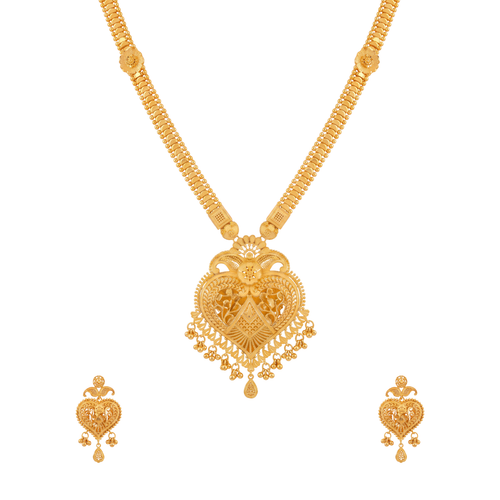 Ornate Heart Gold Long Set