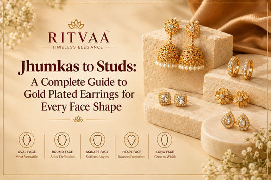 Jhumkas to Studs: A Complete Guide to Gold Plated Earrings for Every Face Shape