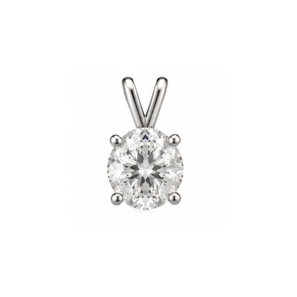 Glint Oval Solitaire Lab-Grown Diamond Pendant Silver