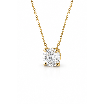 Duvet Cushion-Cut Solitaire Lab-Grown Diamond Pendant Gold Vermeil