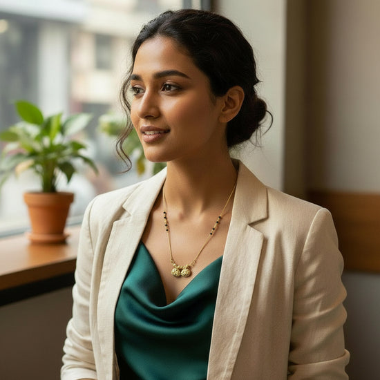 Ritvaa Sleek Aura - Golden Oval Harmony - Ritvaa SmartGold Jewellery