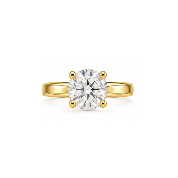 Ova: Oval Solitaire Lab-Grown Diamond Ring in Gold Vermeil