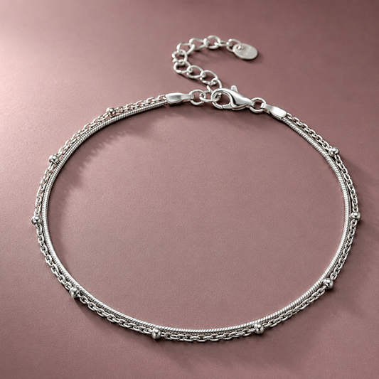 Evermore: Link Anklet in 925 Sterling Silver
