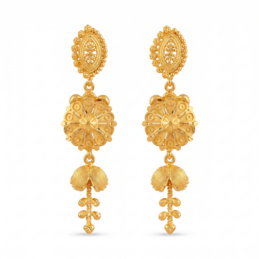 Ritvaa Long Chain Drop Earrings