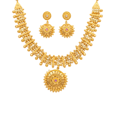 Ritvaa Sovereign Charm Necklace Set
