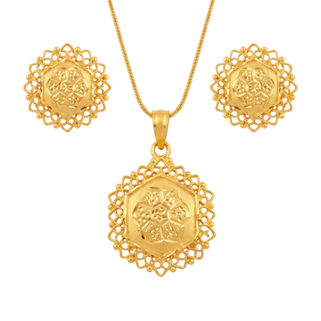 Ritvaa Chic Minimal Curve Pendant Set