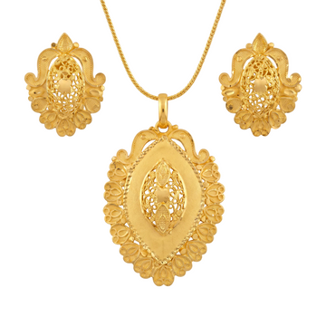Ritvaa Leaf Design Pendant Set