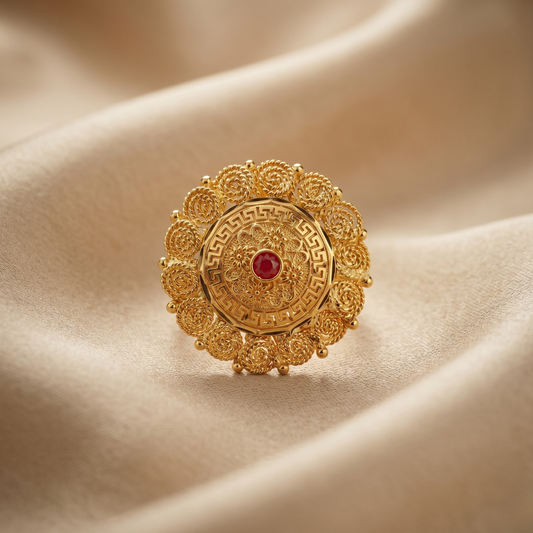 Ritvaa Rajwadi Kundan Chakra Ring
