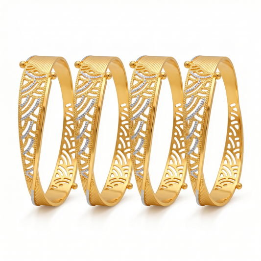 Ritvaa Morpankh Bangles 4 pcs