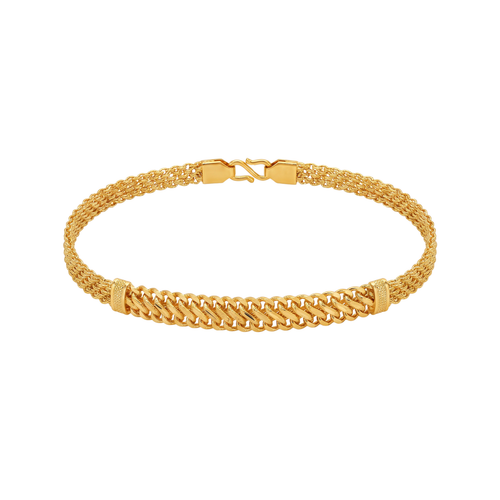 Ritvaa Textured Metal Cuff Bracelet