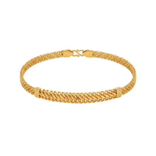 Ritvaa Textured Metal Cuff Bracelet