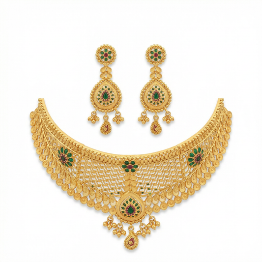Ritvaa Imperial Petal Choker Set