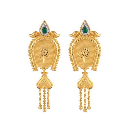 Ritvaa Premium Pearl & Gold Fusion Earrings
