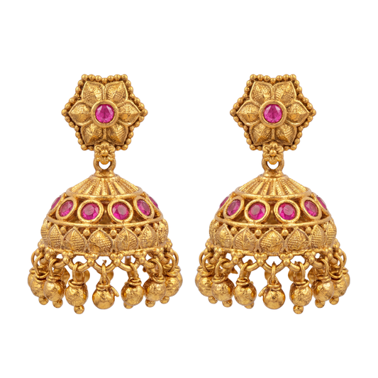 Ritvaa Traditional Dome Jhumka Earrings