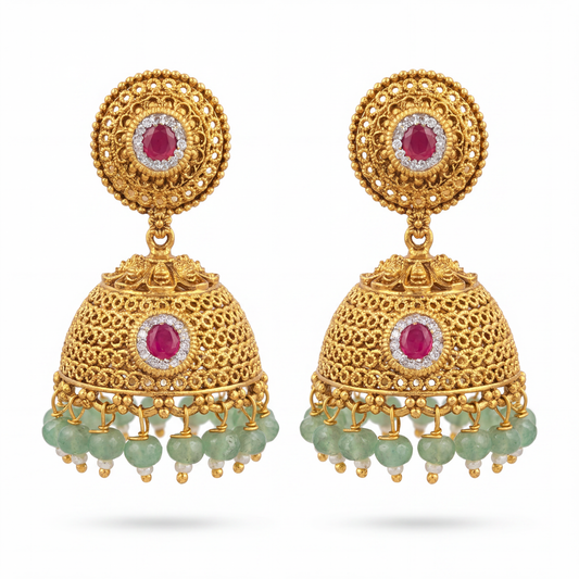 Ritvaa Traditional Coin Design Earrings