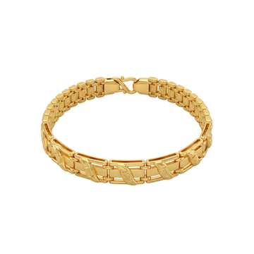 Modern Interlocking Gold Bracelet