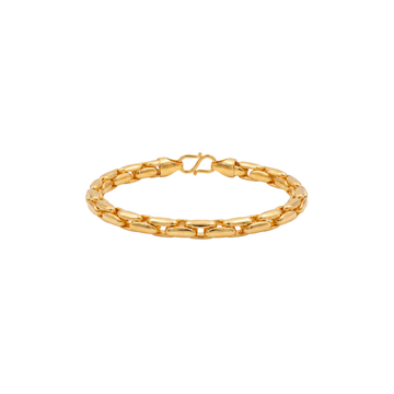 Bold Oval-Link Geometric Gold Bracelet