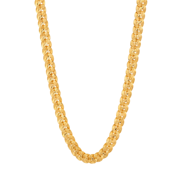 Mahattva Bold Faceted-Link 24K Gold-Layered Necklace