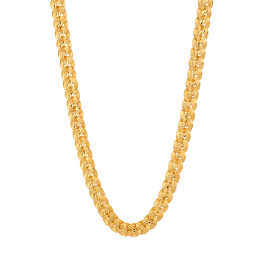 Mahattva Bold Faceted-Link 24K Gold-Layered Necklace