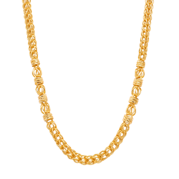 Dhruv Chain: Bold Interlocked Men's Gold-plated Chain