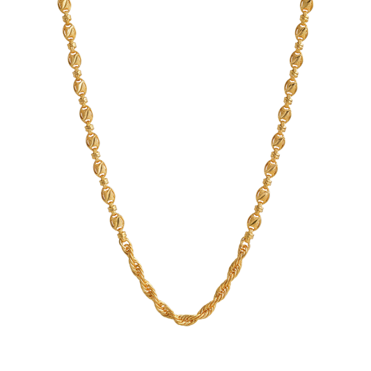Textured Link Gold Chain