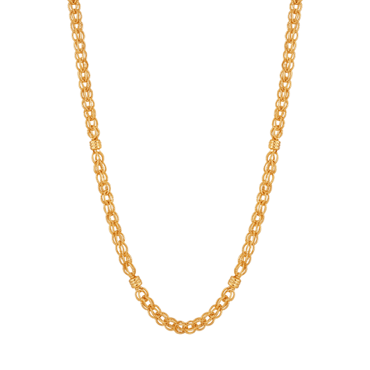Intricate Woven Gold Chain