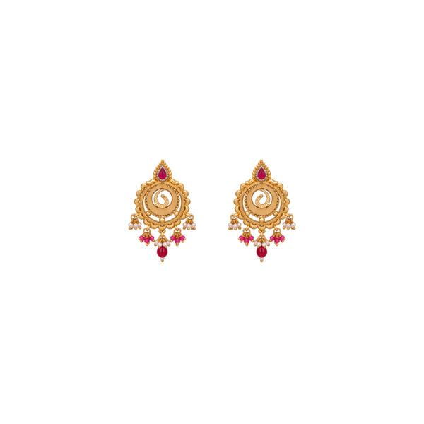 Chandrikaa Traditional Pearl Drop Earrings