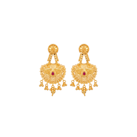 Traditional Gold Drop Earrings