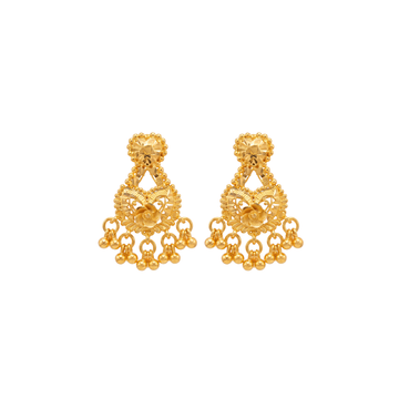 Ornate Gold Drop Earrings