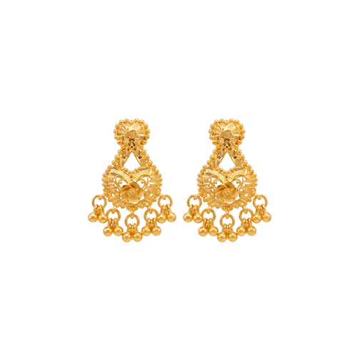 Ornate Gold Drop Earrings