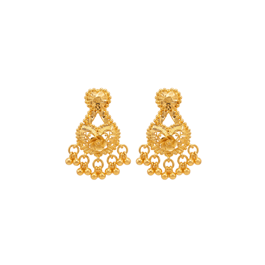 Ornate Gold Drop Earrings