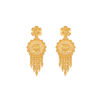 Radiant Floral Gold Earrings