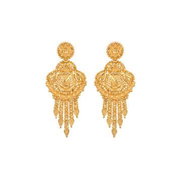 Elegant Filigree Gold Earrings