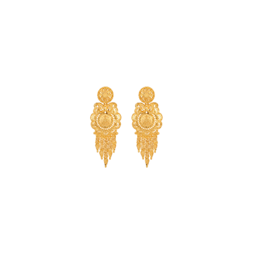 Intricate Filigree Gold Earrings