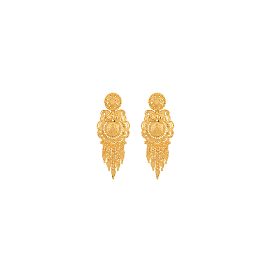 Intricate Filigree Gold Earrings
