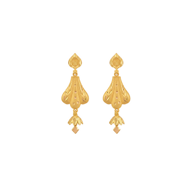 Contemporary Gold Drop Dangler Earrings Design