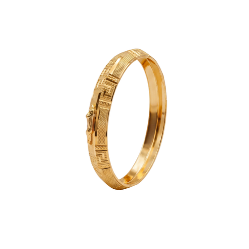 Royal Greek Key Gold-Plated Men's Kada