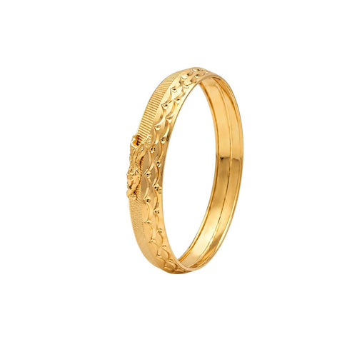 Etched Motif Gold Kada