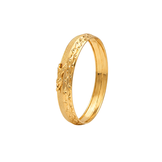 Etched Motif Gold Kada