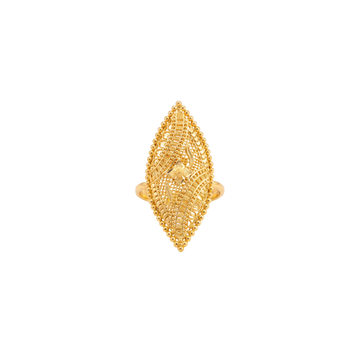 Vintage-Inspired Gold Filigree Cocktail Ring