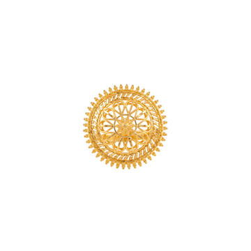 Royal Gold Sunburst Medallion Ring