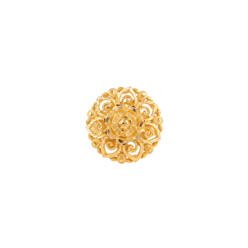 Ornate Yellow Gold Blooming Floral Ring