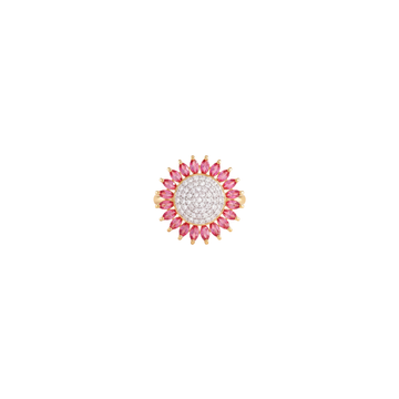 Radiant Floral Diamond Ring