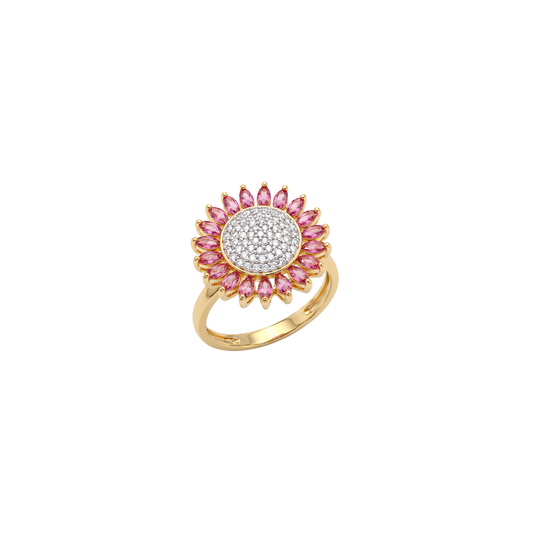 Radiant Floral Diamond Ring